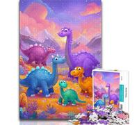 Puzzles bébé Dinosaure 1000 pièces pour Adultes, Cadeaux, Anti-Stress, Vacances à la Maison, avec Affiche et fiche de Questions Assorties (50x75cm)
