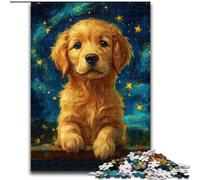 Puzzles bébé Golden Retriever pour Adultes 1000, pour Les 14 Ans et Plus Jeu de Noël Anti-Stress Cadeaux pour Femmes 26x38cm