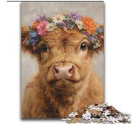 Puzzles Bébé Vache des Highlands pour Adultes et Ados 2000 Pièces, Stimulez Votre Cerveau, Jouets Addictifs pour Cultiver la Patience, Jeu de Défi Unique (70x100cm)