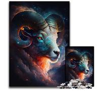 Puzzles Bélier Cosmique 1000 pièces pour Adultes Puzzles en Carton pour Adultes Parfait pour Les réunions de Famille, Les Anniversaires, Les Vacances 26x38cm/10,23x14,96 Pouces