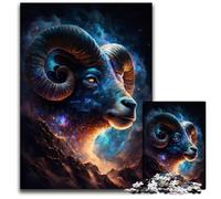 Puzzles Bélier Cosmique pour Adultes, Puzzles en Carton de 1000 pièces pour Adultes et Adolescents, soirée de Jeux en Famille, idée Cadeau stimulante pour Le Cerveau 26x38cm/10,23x14,96 Pouces