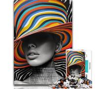 Puzzles Belle Femme pour Adolescents 1000 Pièces, Jouet Éducatif Intellectuel Décompressant Cadeau d'anniversaire, Cadeaux, Art Mural 50x75cm