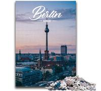 Puzzles Berlin pour Adultes et Adolescents, 1000 pièces, Jeux éducatifs, Jouets à Faire soi-même avec Affiche et fiche de Questions Assorties, pour Les 14 Ans et Plus, 1000 pièces (50x75cm)