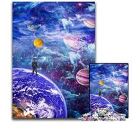 Puzzles Beyond Our World 1000 pièces pour Adultes Puzzles en Bois pour Noël, Halloween, Pâques, Nouvel an 50x75cm/19,68x29,52 Pouces
