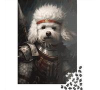Puzzles Bichon Frisé Viking Adulte 1000 Pièces en Bois Créatif Décompressible 1000 Pièces (75x50cm)