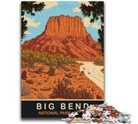 Puzzles Big Bend Texas 1000 pièces pour Adultes, pour des Vacances relaxantes, Chaque pièce est Unique - Jeu Familial Stimulant et Amusant (38x52cm)
