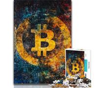 Puzzles Bitcoin 1000 pièces pour Adultes, Cadeaux, Vacances à la Maison, tuez Le Temps, Chaque pièce est Unique - Jeu Familial Stimulant et Amusant 75x50cm