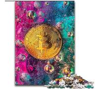 Puzzles Bitcoin Graffiti pour Adultes, Jeux éducatifs à Faire soi-même avec Affiche et fiche de Questions Assorties (50x75cm)