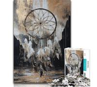 Puzzles Black Gold Dream Capture Net 1000 pièces pour Adolescents, Jeu Stimulant et décoration Murale familiale, Cadeaux d'anniversaire et de Noël Uniques 50x75cm