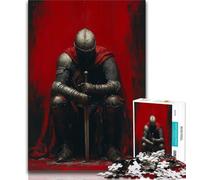 Puzzles Blood Red Knight 1000 pièces pour Adultes, Staycation Kill Time, Chaque pièce est Unique - Jeu Familial Stimulant et Amusant (38x26cm)