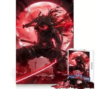 Puzzles Bloodmoon Ninja Samurai pour Adultes, 1000 pièces, Exercice Intelligent, Plaisir Relaxant, Bords précis, Surprise de Noël (38x26cm)