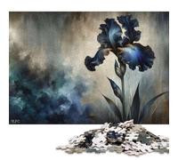 Puzzles Blue Iris Moody Elegance pour Adultes 500 pièces Puzzles pour Adultes Décoration d'intérieur Puzzle Jouets 500 pièces (52 x 38 cm)