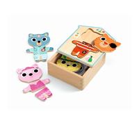 Puzzle en bois Djeco Dressup-Mix Multicolore G