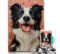 Puzzles Border Collie pour Adolescents, 1000 pièces, Jouets éducatifs, Anti-Stress, adaptés à la décoration de Bureau, 38x26cm