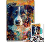 Puzzles Border Collie pour Adultes et Adolescents, Jouets addictifs pour la décoration de la Maison (38x26cm)