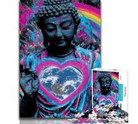 Puzzles Bouddha Fantastique pour Adolescents 1000 Pièces, Jouets Éducatifs et Apprentissage, Jeux Familiaux, Cadeaux d'anniversaire Uniques (38x26cm)