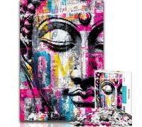 Puzzles Bouddha Fantastique pour Adultes 1000 Pièces, Difficile à Compléter mais Amusant Et Humoristique Décoration Intérieure Unique Et Cadeaux 38x26cm