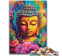 Puzzles Bouddha Fantastique pour Adultes et Adolescents 1000 Pièces, Aidez Le Cerveau à Exercer des Jouets Addictifs pour Cultiver la Patience Interaction Parent-Enfant (50X75cm)