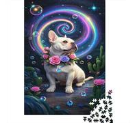 Puzzles Bouledogue français De 1000 Pièces pour Adultes,Dreamy Ciel étoilé Un Jeu De Dexérité Très Difficile Puzzle en Bois Jeu ÉduChatif avec des Défis Un Jeu Cadeau Original 1000pcs (75x50cm)