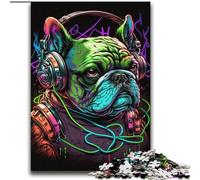 Puzzles Bulldog avec Casque pour Adultes, 2000 pièces, Jouets addictifs pour stimuler l'intelligence cérébrale, Cadeaux d'anniversaire pour Les 14 Ans et Plus 70x100cm