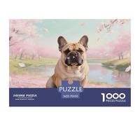 Puzzles Bulldog françaisge De 1000 Pièces pour Adultes,Scène de Campagne printanière Un Jeu De Dexérité Très Difficile Puzzle Éducatif avec des Défis 70x50cm/1000pcs