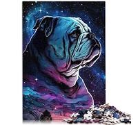 Puzzles Bulldog pour Adultes, 1000 pièces, Planche recyclée de qualité supérieure, décoration de la Maison, 10,27x14,96 Pouces