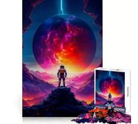 Puzzles Burning Planets pour Adultes,1000 pièces,Mise au Point précise,Plaisir Lumineux,découpe Nette, (50x75cm)