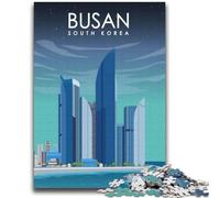 Puzzles Busan Corée du Sud pour adultes et adolescents, 2000 pièces, jeux éducatifs, jouets à faire soi-même avec affiche et fiche de questions-réponses pour les 14 ans et plus, 2000 pièces (70x100cm)