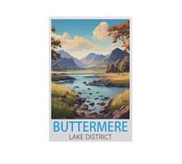 Puzzles，Buttermere, Lake District，Adultes Puzzle en Papier, Loisirs Divertissement Jeu Jouet-1000 Pièces（50x70cm）-AK1