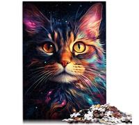 Puzzles Cadeau Le psychédélisme coloré de la nébuleuse du Chat en Spirale et Le Puzzle 1000 pièces pour Adultes Puzzle en Bois Cadeaux de Noël pour （50x75 cm）