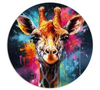 Puzzles Cadeaux Jouets Animal Girafe 1000 Pièces Puzzles pour Adultes Puzzles 67,5x67,5 cm Casse-tête Puzzles pour la Décoration de la Maison Puzzle Jouets