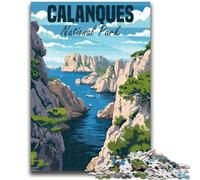 Puzzles Calanques France 1000 pièces pour Adolescents, stimulent Le Cerveau, stimulent la Patience et stimulent l'interaction Parent-Enfant (38x26cm)