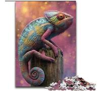 Puzzles caméléons colorés pour Adolescents, 1000 pièces, Art intéressant, réduction du Stress, liste de souhaits avec Le Père Noël, pour Les 14 Ans (26x38cm)