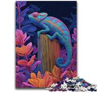 Puzzles caméléons colorés pour Adolescents, Jeux stimulants, Chaque pièce est Unique - Jeu Familial Stimulant (38x52cm)