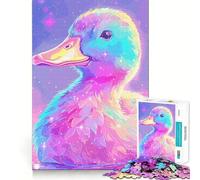 Puzzles Canard Rose pour Adolescents 1000 Pièces Wise Think Toy Gentle Leisure Tight Cut Liste de souhaits du Père Noël (50x75cm)