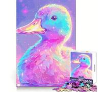 Puzzles Canard Rose pour Adolescents 1000 Pièces Wise Think Toy Gentle Leisure Tight Cut Liste de souhaits du Père Noël (50x75cm)