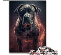 Puzzles Cane Corso Fire en Carton, Taille 26x38cm, Jeu de réflexion interactif en Famille, adapté aux 14 Ans et Plus