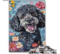 Puzzles Caniche Aquarelle pour Adultes, 1000 pièces, Jeux éducatifs, décoration d'intérieur, à Offrir en Cadeau à Toute la Famille (50x75cm)