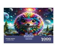 Puzzles carrés Animaux colorés 1000 pièces pour Adultes et Puzzles en Bois, Jeu éducatif 1000 pièces (75 x 50 cm)
