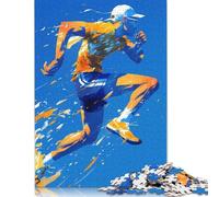 Puzzles carrés illustrés d'athlètes en Course de 1 000 pièces pour Adultes, Puzzles en Bois, Jeu Stimulant, 1 000 pièces (75 x 50 cm), Cadeaux de Noël