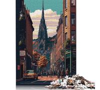 Puzzles carrés Pixel AR de Clermont-Ferrand 500 pièces pour Adultes, Puzzles en Bois, Jouets de Divertissement Familial 500 pièces (52 x 38 cm)
