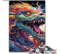 Puzzles Carton de 1000 pièces représentant Un Dragon Chinois pour Adultes, Parfaits pour Les Anniversaires, Noël et Halloween, Taille 38x26cm