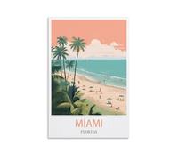 Puzzles Casse-tête 1000 pièces Miami Florida Beach de Puzzles en Papier adaptés aux Adultes Enfants et familles Jeux de réflexion 38x26cm