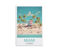 Puzzles Casse-tête pour Adultes 1000 pièces Miami Florida Beach Impossible Difficile Difficile Amusant 1000 pièces pour Adultes 38x26 cm