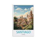 Puzzles Casse-tête-têtes de 1000 pièces Décoration intérieure Santiago Chile Jouet-Cadeau pour Hommes, Femmes, Seniors, 50x70cm