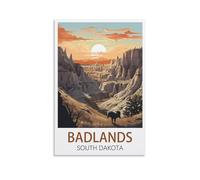 Puzzles Casse-têtes de 1000 pièces Badlands South Dakota Décoration d’Anniversaire Jouet Cadeau pour Hommes, Femmes, Seniors, 26x38cm