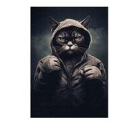 Puzzles Cat Boxer Portrait Puzzles pour Adultes, Jouets Anti-Stress, Modèles À Assembler, Parfaits comme Cadeaux pour Toute La Famille 38x26cm/1000pcs