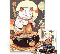 Puzzles Cat Chef Ramen pour Adultes, 1000 pièces, logique, détente, Loisirs, découpe Nette, Art, Cadeau de Noël (38x52cm)