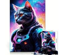 Puzzles Cat Warriors 1000 pièces pour Adultes,entraînement de la mémoire,évasion reposante,découpe Impeccable,Surprise de Noël (38x26cm)