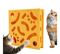 Puzzles Cats, Interactive Enrichment Toy Box, 11.81x11.81x2.36 inches Sensory Maze Activity for Behavior Training, Play and Mental Stimulation After Meals, Home, Apartment, Bedroom Use
